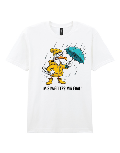 Unisex T-Shirt Aufdruck "Mistwetter! türkis